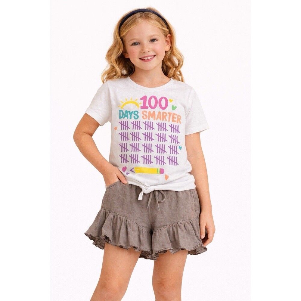 100 Days Of School T Shirt Girls Medium c9